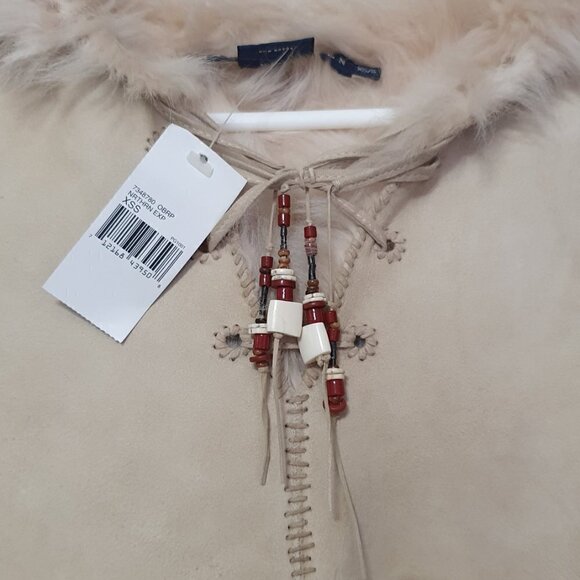 NEW Ralph Lauren 100% Shearling Hooded Poncho - Picture 8 of 12